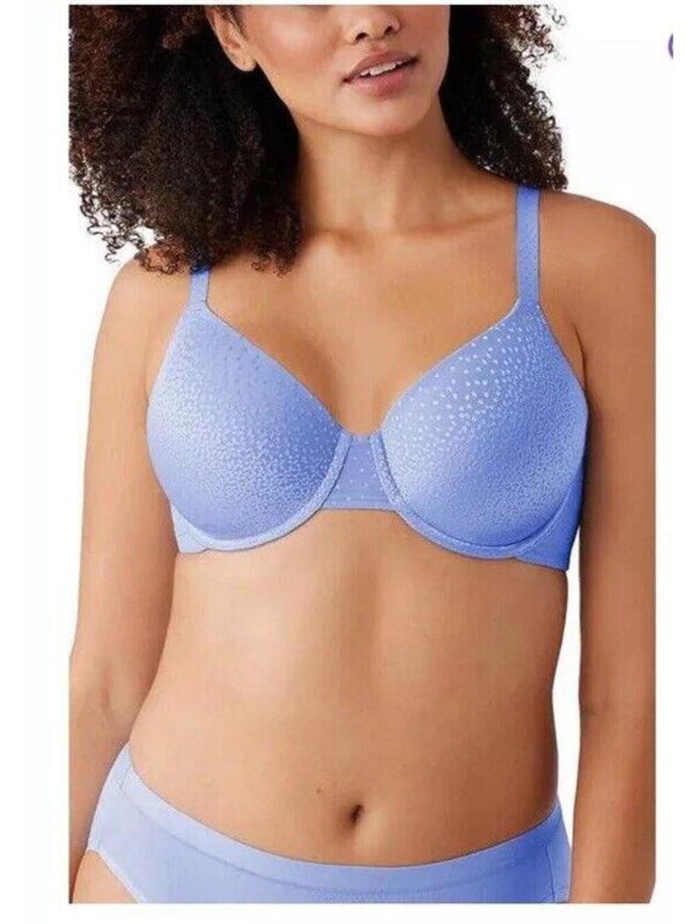 Two Wacoal Back Appeal T-Shirt Bras Periwinkle + Seafoam 36D
